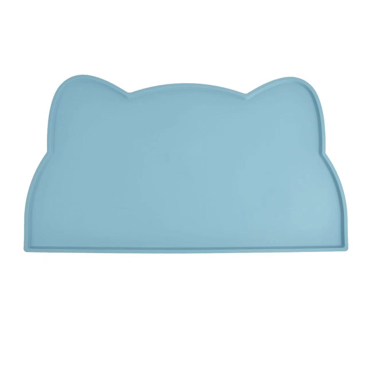 Waterproof silicone dog bowl mat with raised edges, view 6