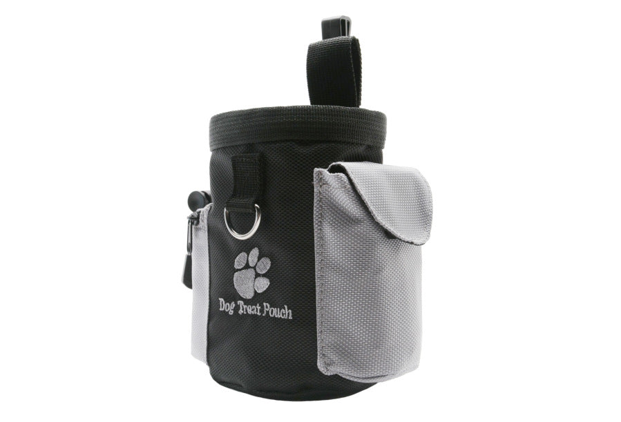 Black dog training treat pouch waist bag, view 7