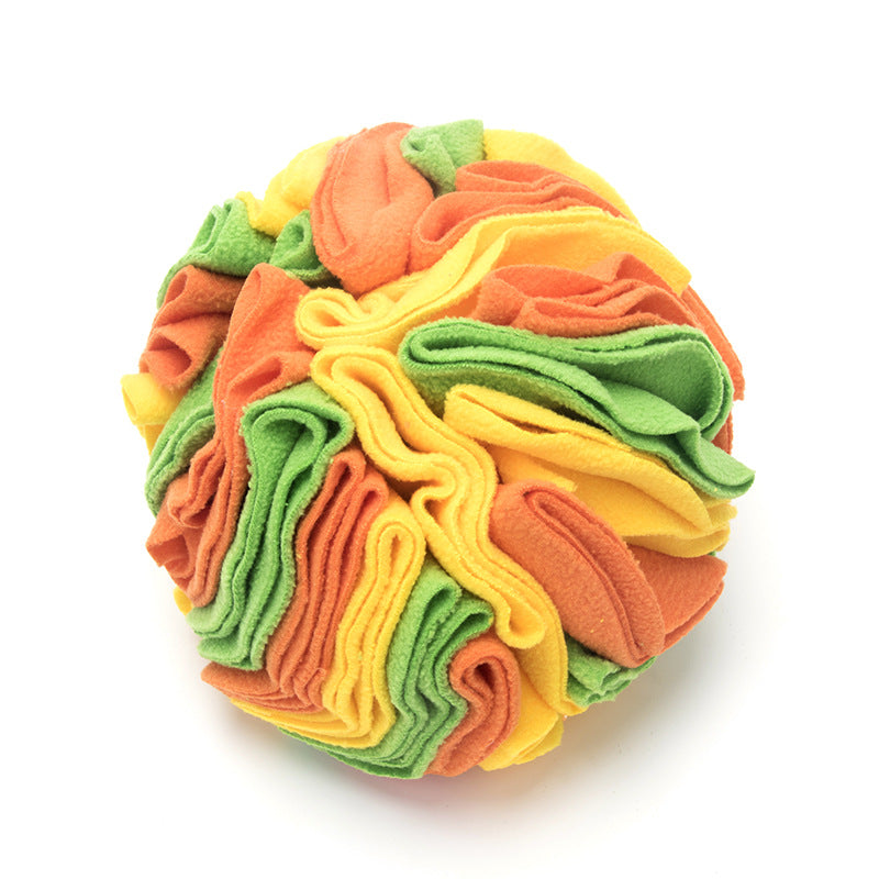 Fleece snuffle ball dog toy for hiding treats, view 13
