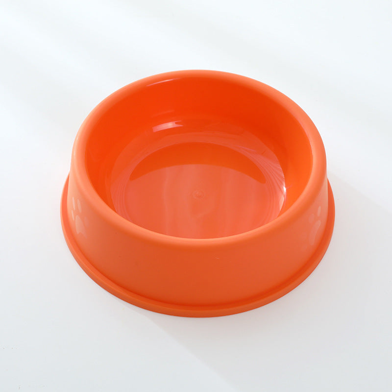 Frosted paw print plastic pet bowl for cats, view 3