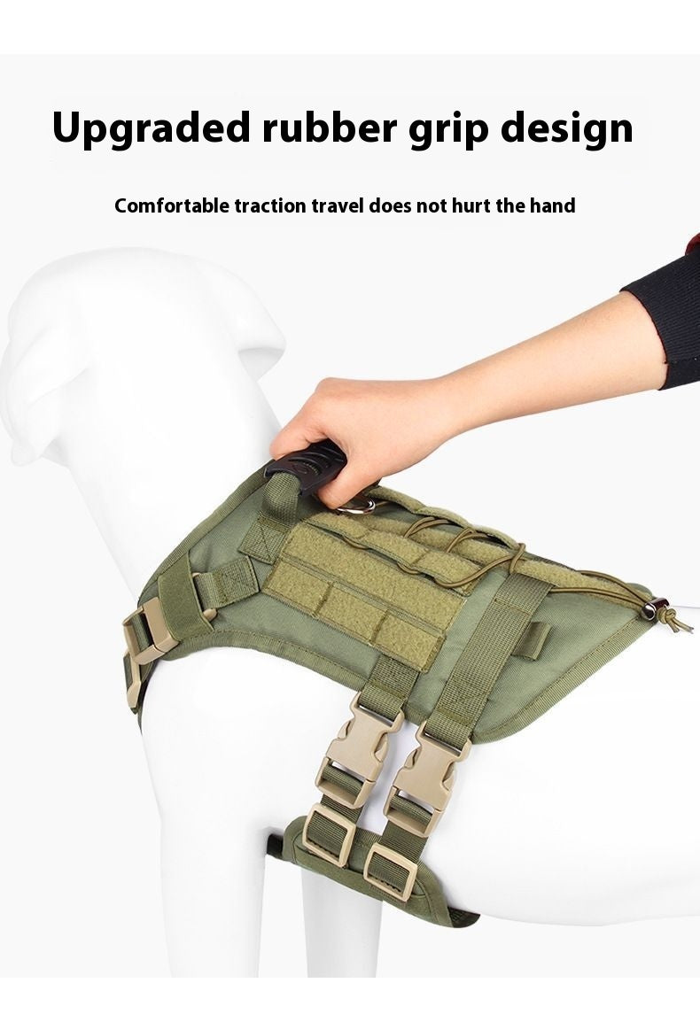 Tactical oxford vest harness for large dogs, view 6