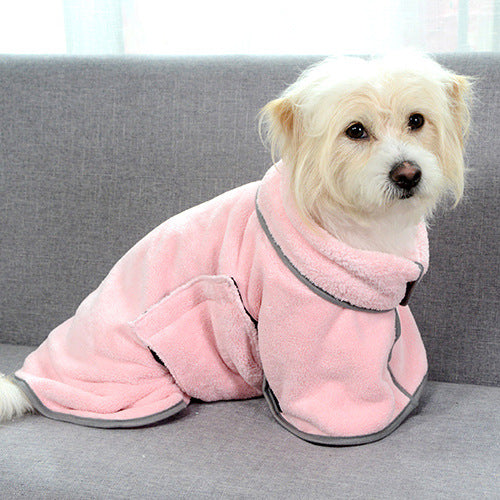 Absorbent hooded bathrobe towel for dogs, view 3