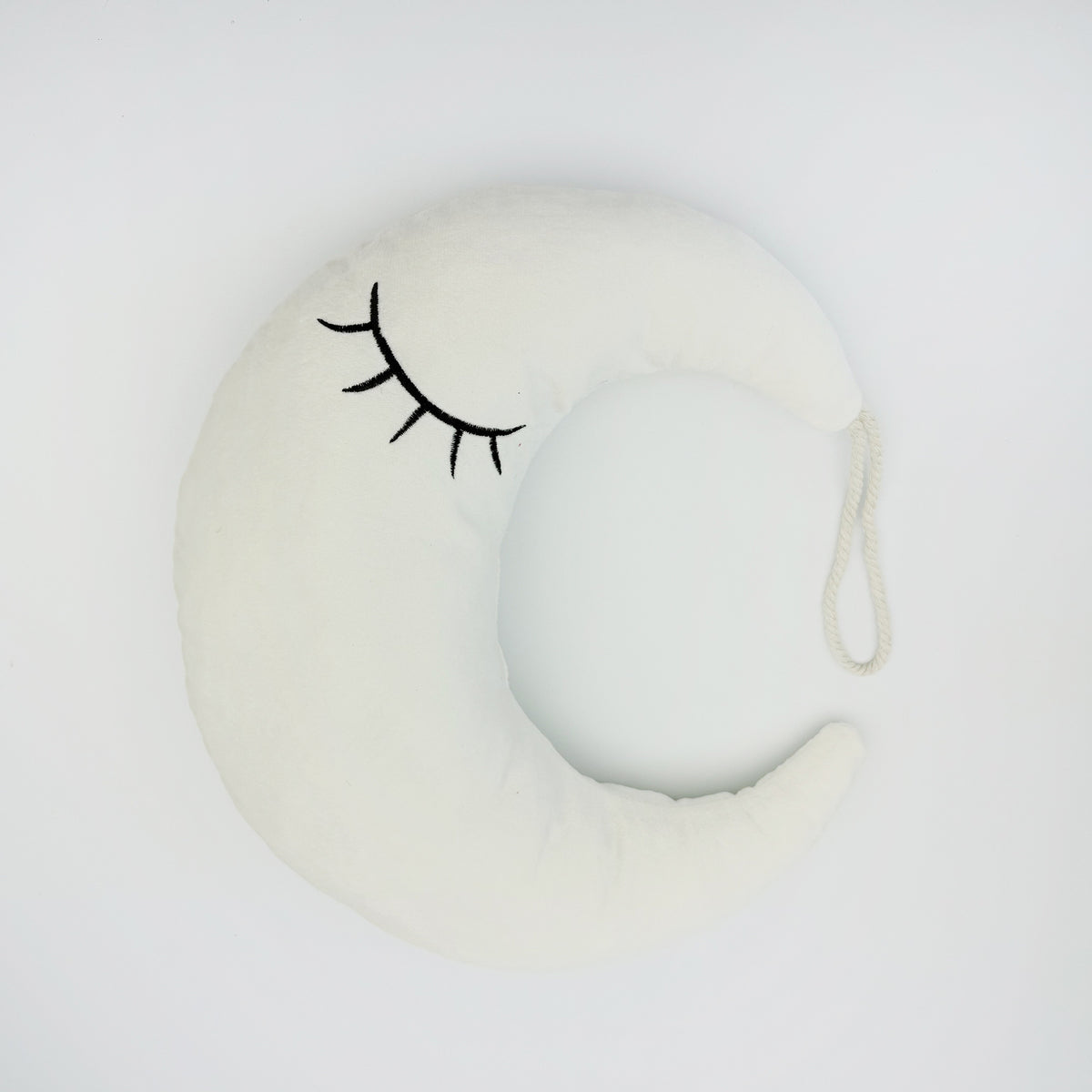 Crescent moon-shaped plush dog pillow headrest, view 5