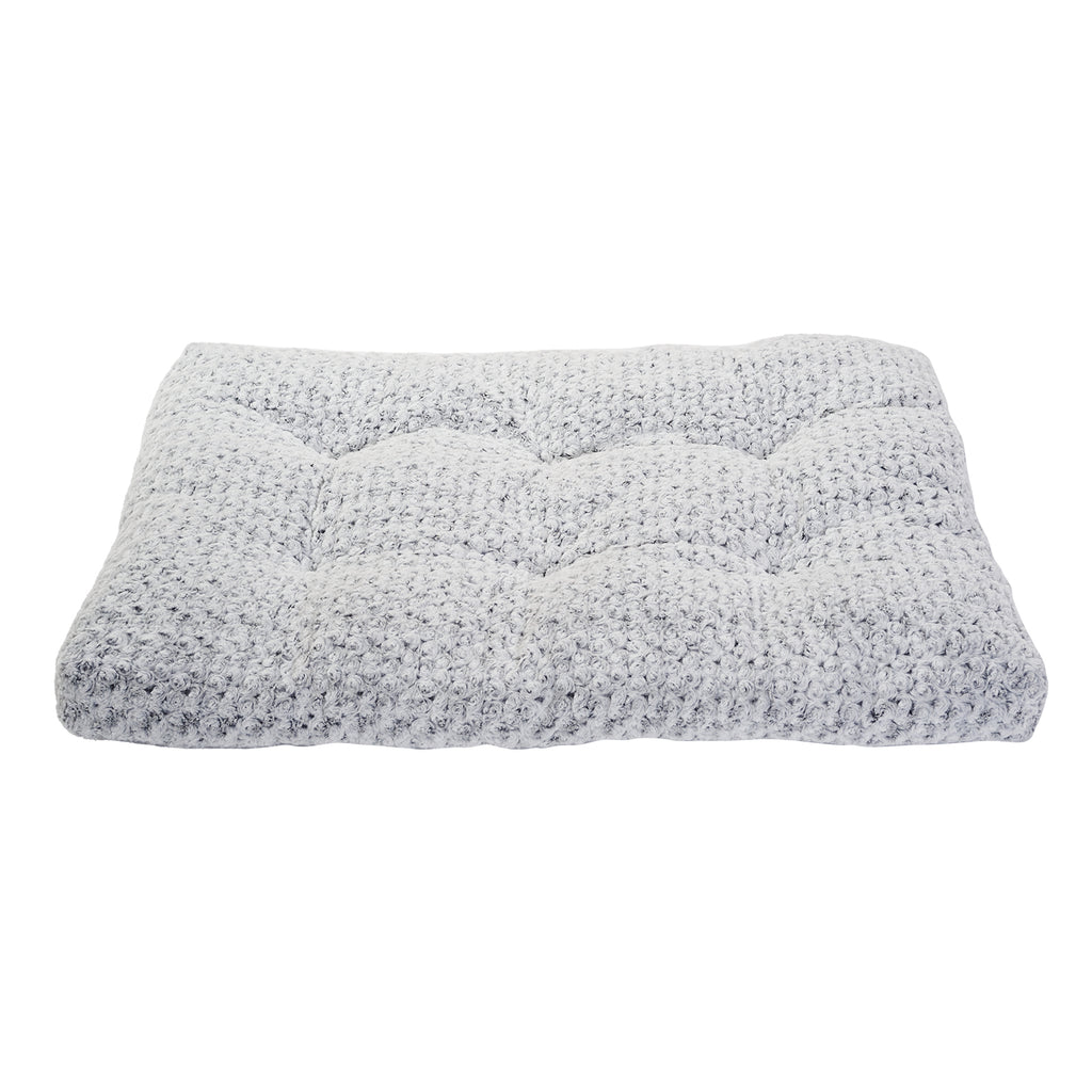 Thick grey plush dog crate pad and kennel mat, view 5
