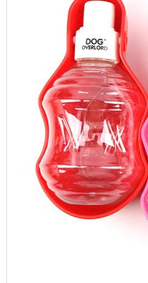 Clip-on dog travel water bottle with drinking trough, view 9
