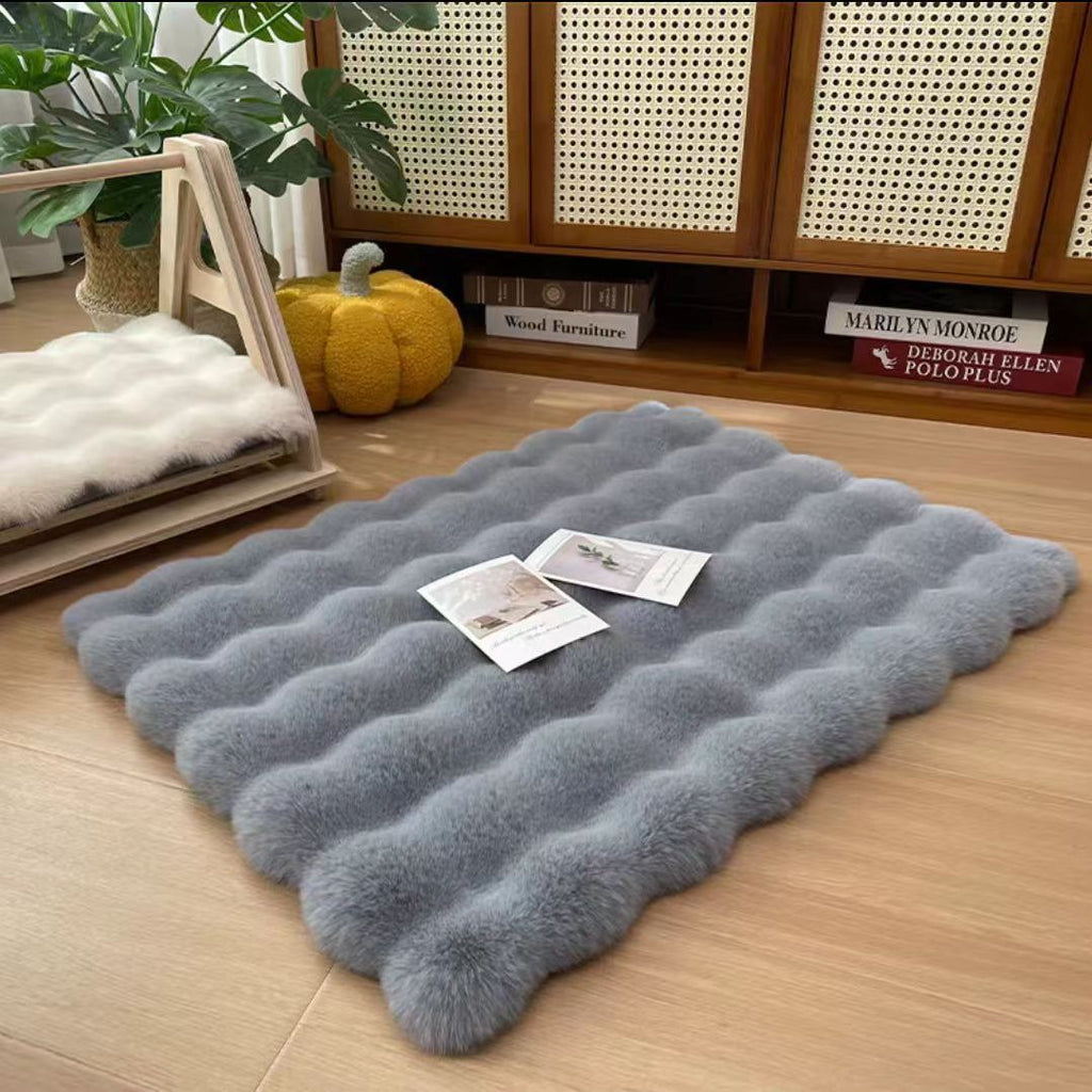 Soft gray washable sleeping pad for dogs and cats, view 7