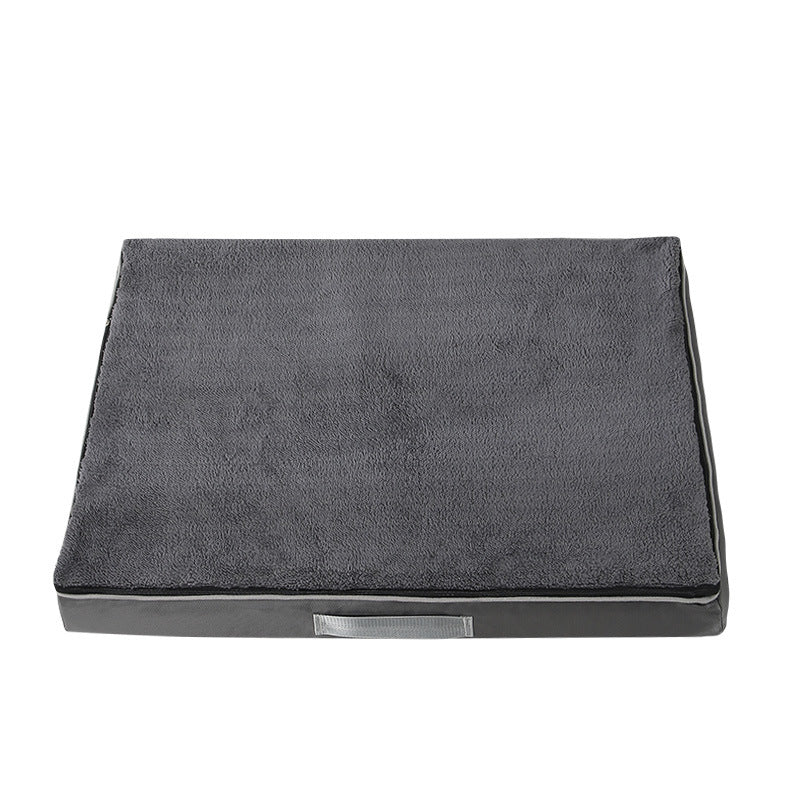 Egg-crate foam dog crate pad with plush cover, view 7