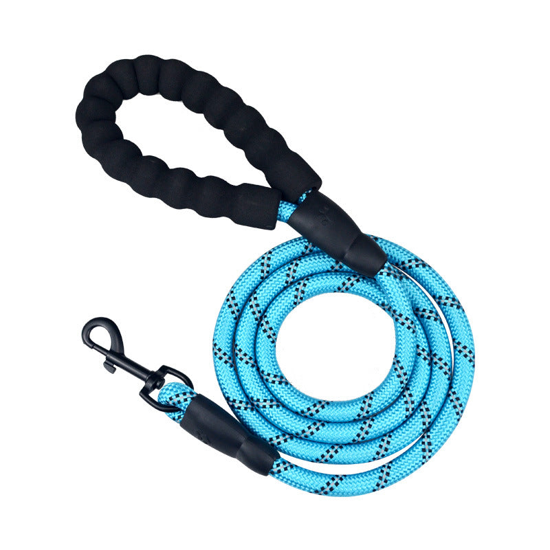 Reflective braided nylon rope dog leash, view 3