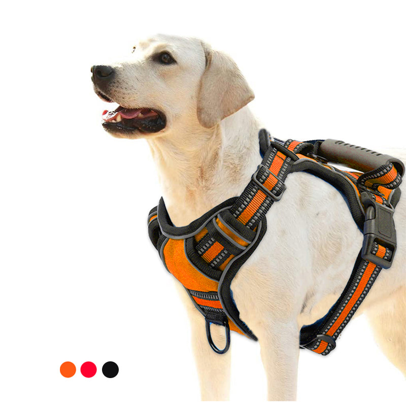 Padded no pull reflective vest harness for dogs, view 2
