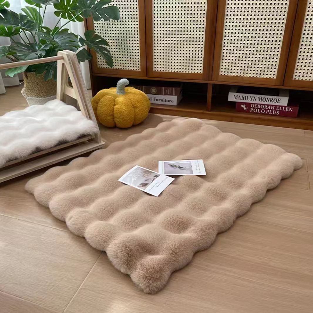 Soft gray washable sleeping pad for dogs and cats, view 6