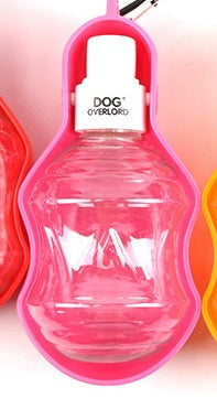 Clip-on dog travel water bottle with drinking trough, view 12