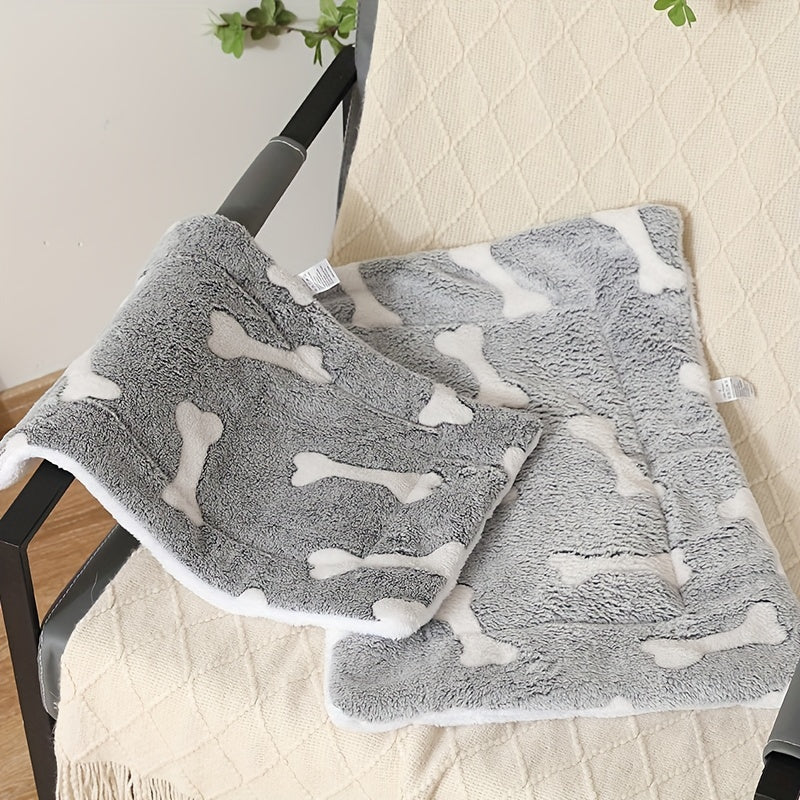 Reversible coral fleece dog crate mat, view 9