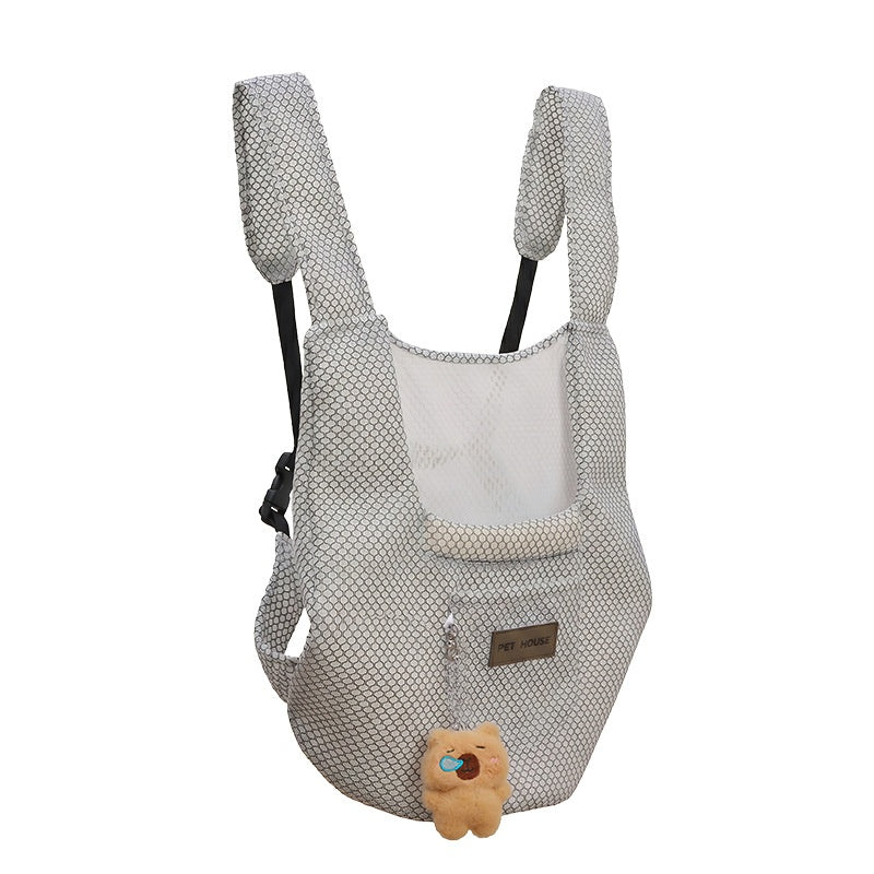 Breathable gray cat carrier backpack, view 7