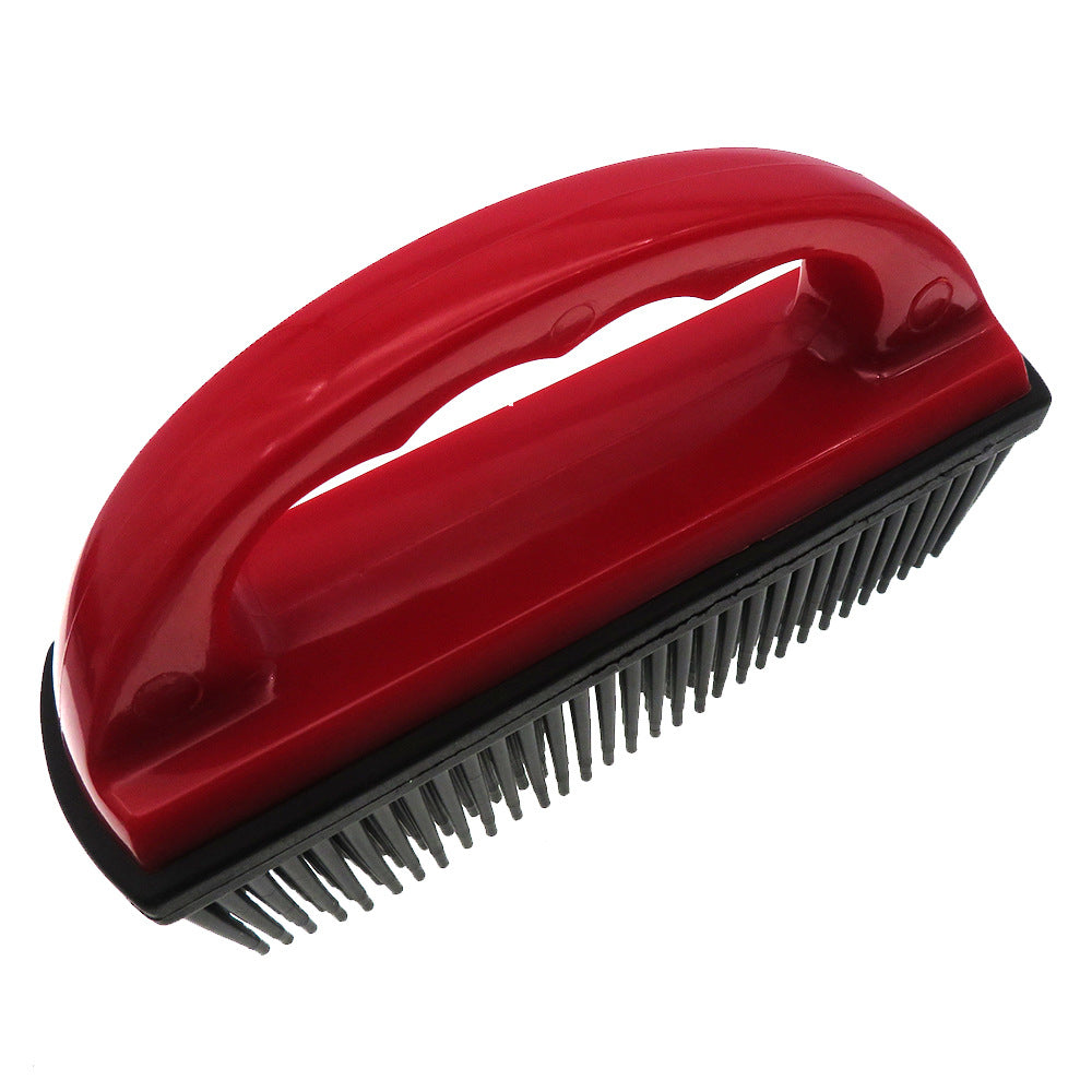Rubber bristle pet bath brush and carpet hair remover, view 4