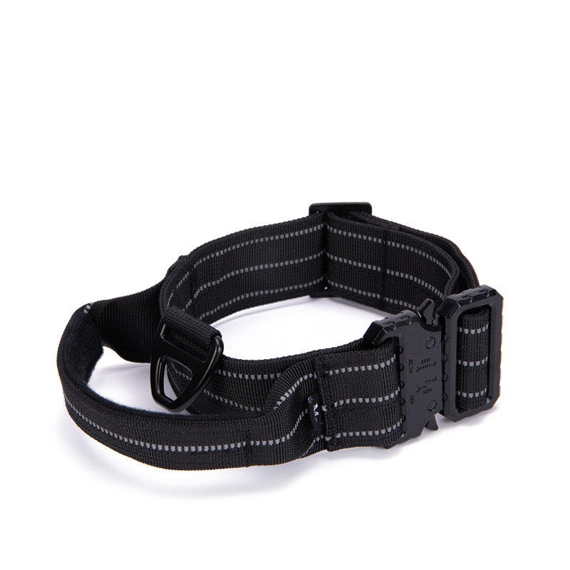 Tactical nylon dog collar with control handle, view 6