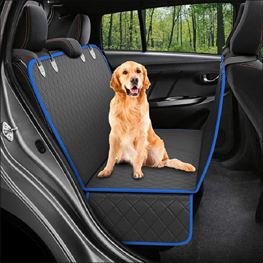 Waterproof dog car hammock back seat cover with mesh window, view 2