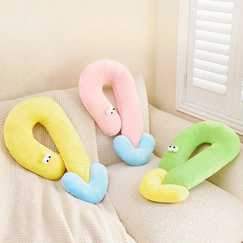 Soft pet neck pillow with sleepy cat-eye design, view 2