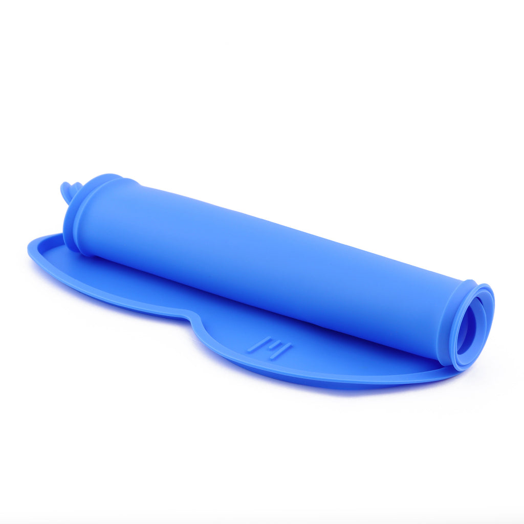 Waterproof silicone dog bowl mat with raised edges, view 4
