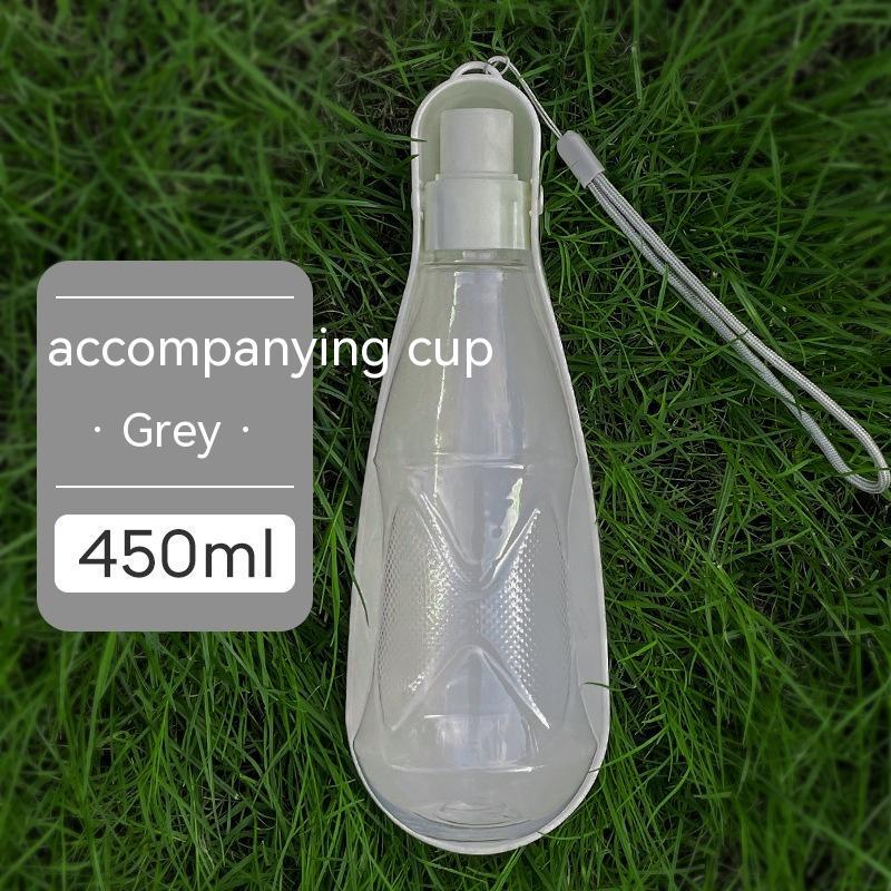 Foldable portable dog water bottle with drinking trough, view 8