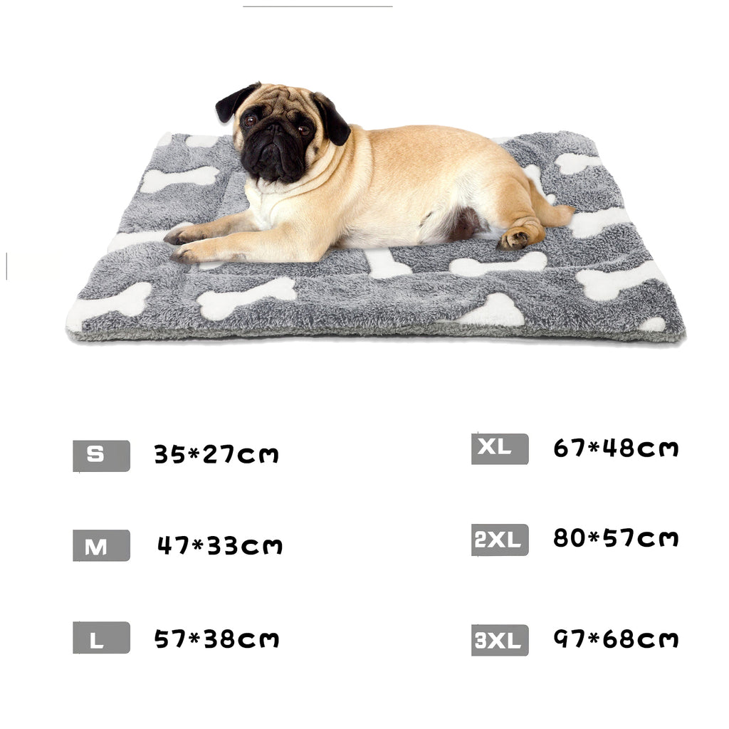 Reversible coral fleece dog crate mat, view 7