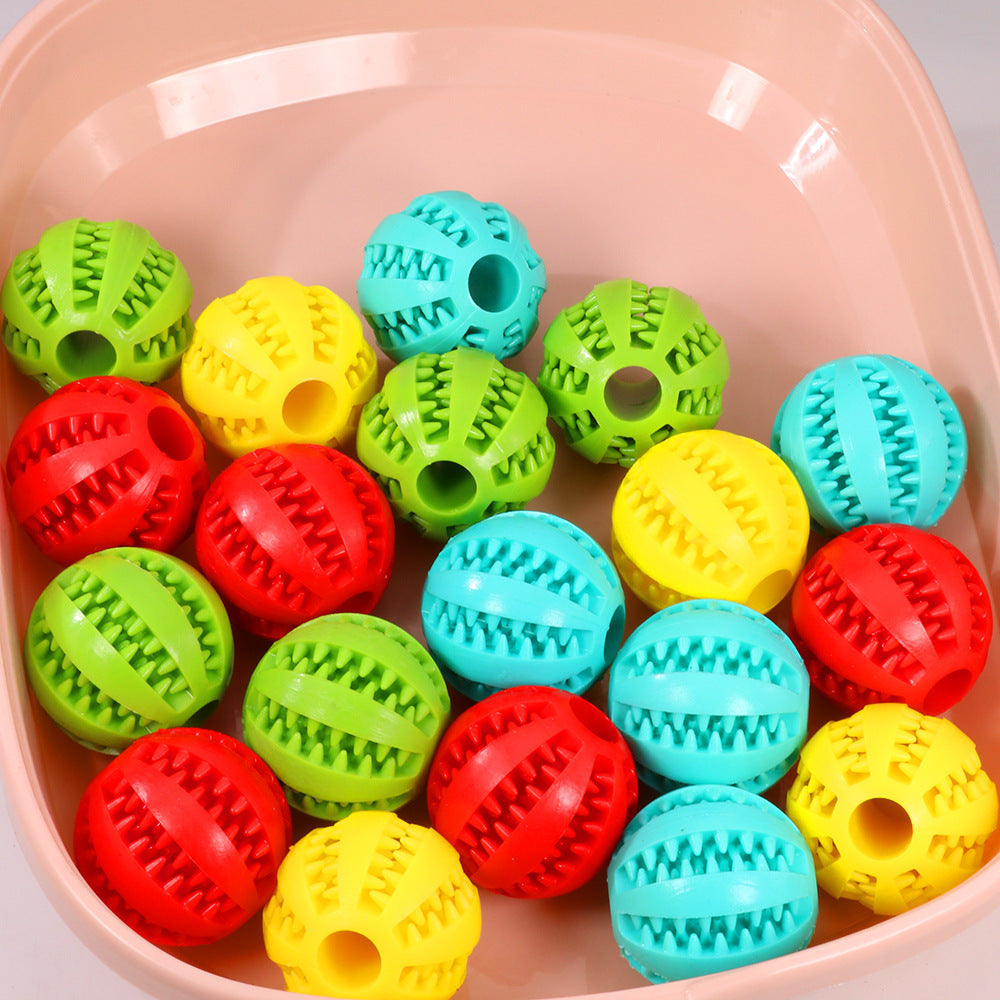 Watermelon print rubber chew ball for small dogs, view 2