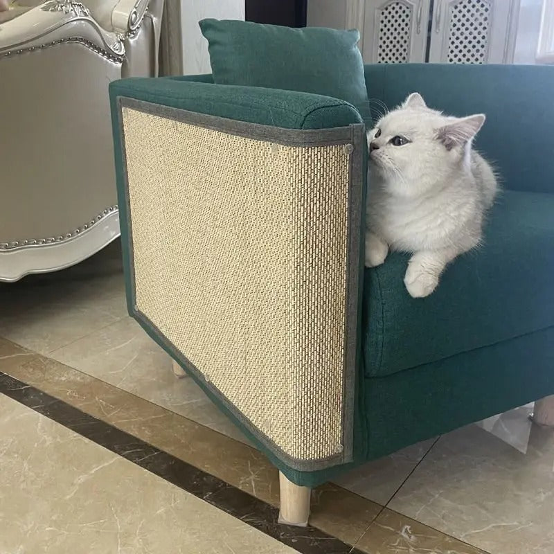 Woven bamboo cat scratch mat for sofa and wall, view 9