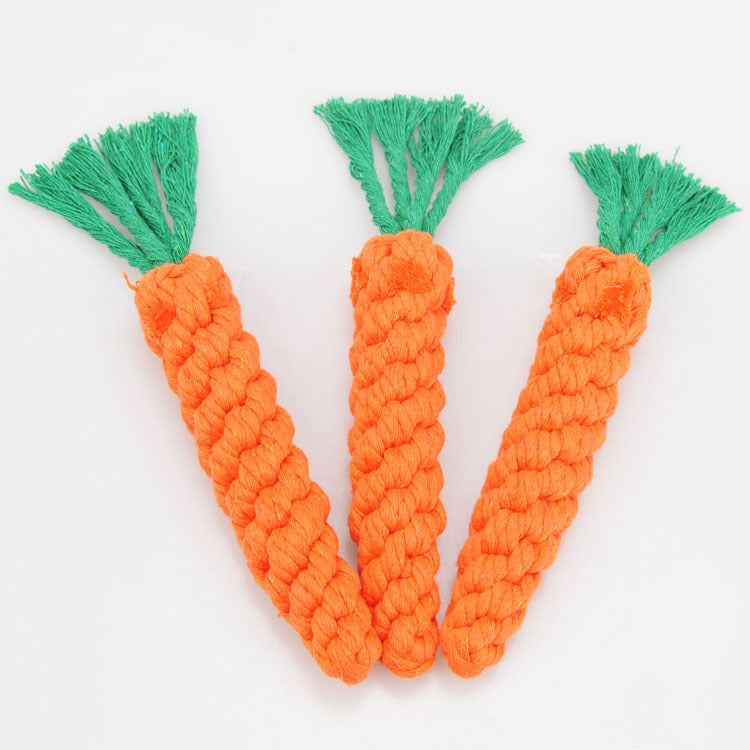 Plush rope dog tug toy milk tea cup or carrot, view 8