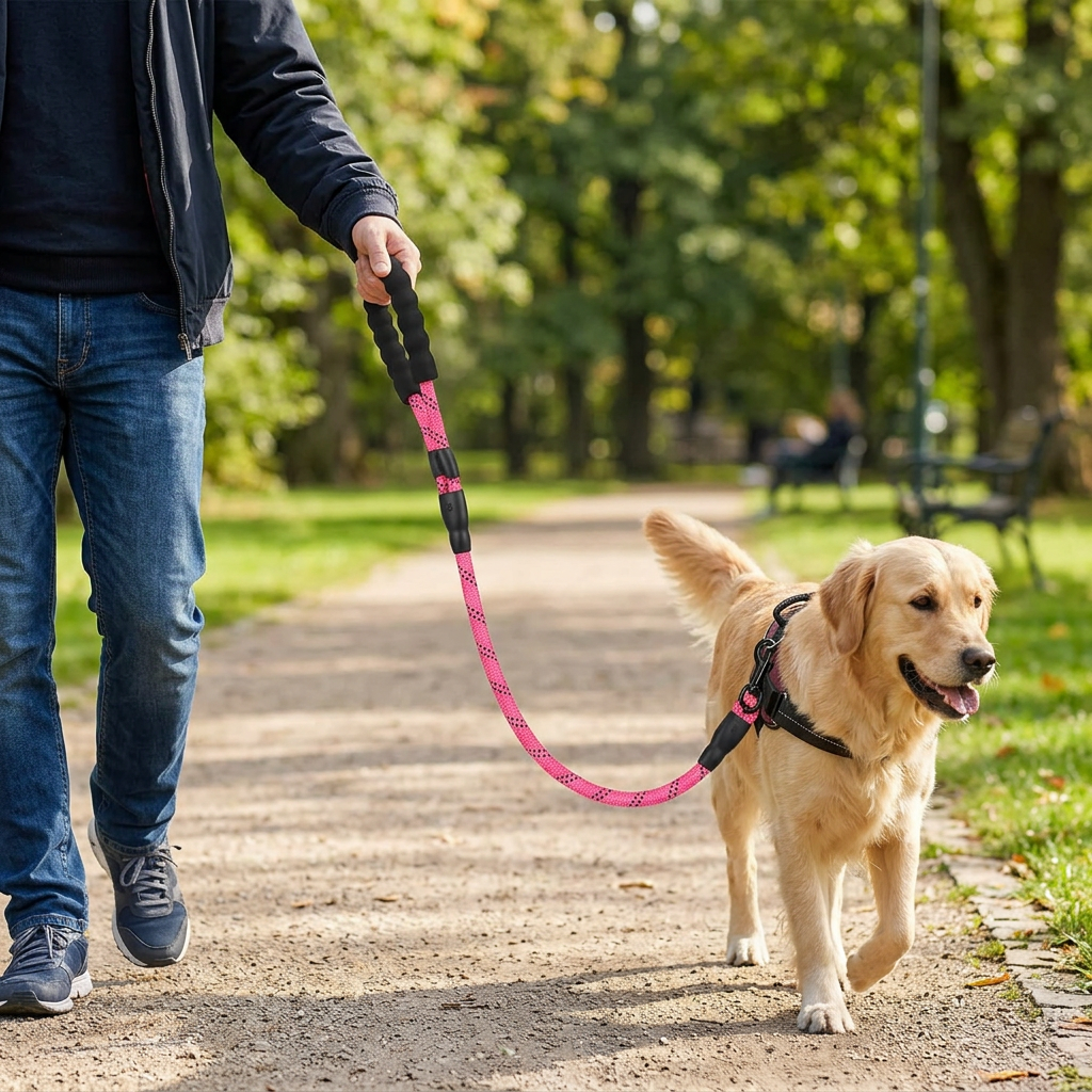 Reflective Nylon Dog Leash for Daily Walks