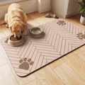 Quick-Dry Absorbent Pet Feeding Mat for Food & Water Bowls