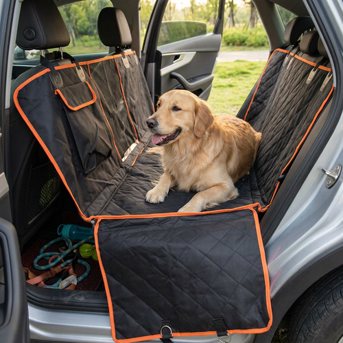 600D Oxford Dog Back Seat Cover, Waterproof Car Hammock
