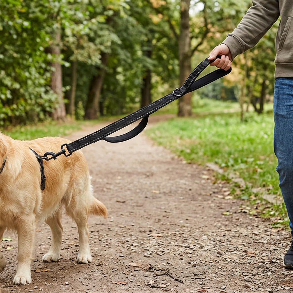 Heavy-Duty Double-Layer Reflective Nylon Dog Leash