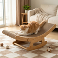 Rocking Cat Scratcher Lounge, Wood Frame & Cardboard Pad
