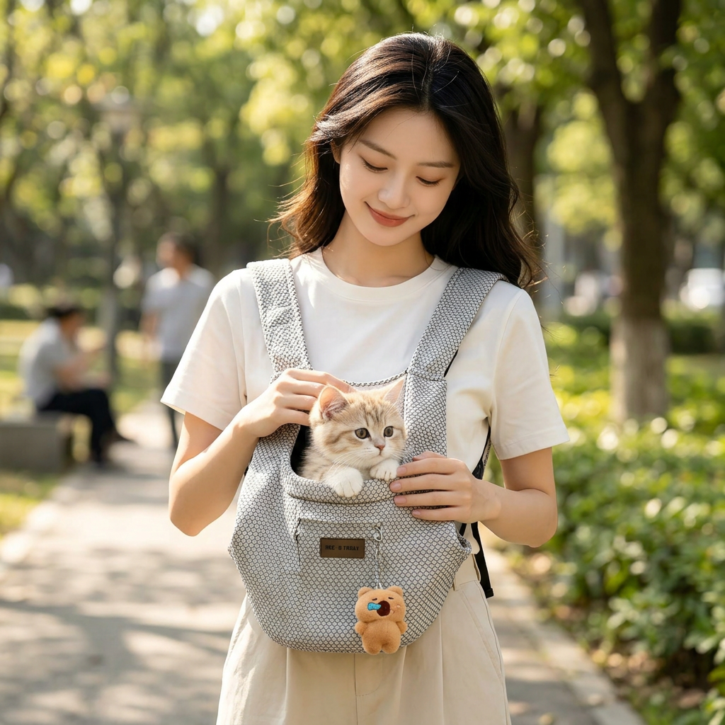 Breathable Cat Carrier Backpack, Lightweight Anti-Escape