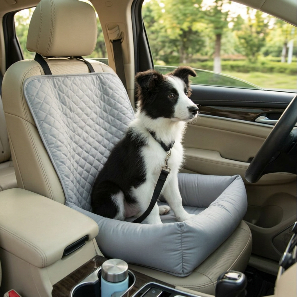 Dog Car Seat Booster for Small Dogs, Front Seat Protector