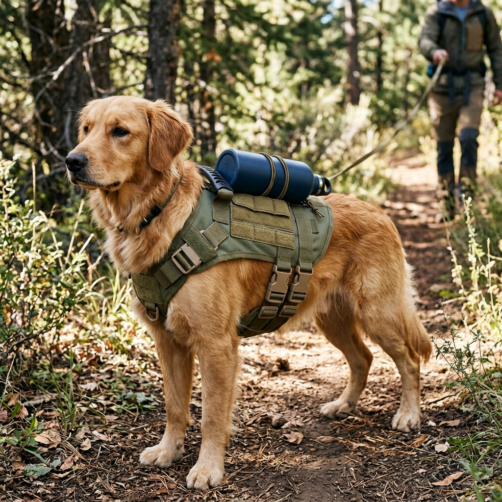 Tactical Dog Harness Oxford Vest for Medium & Large Dogs