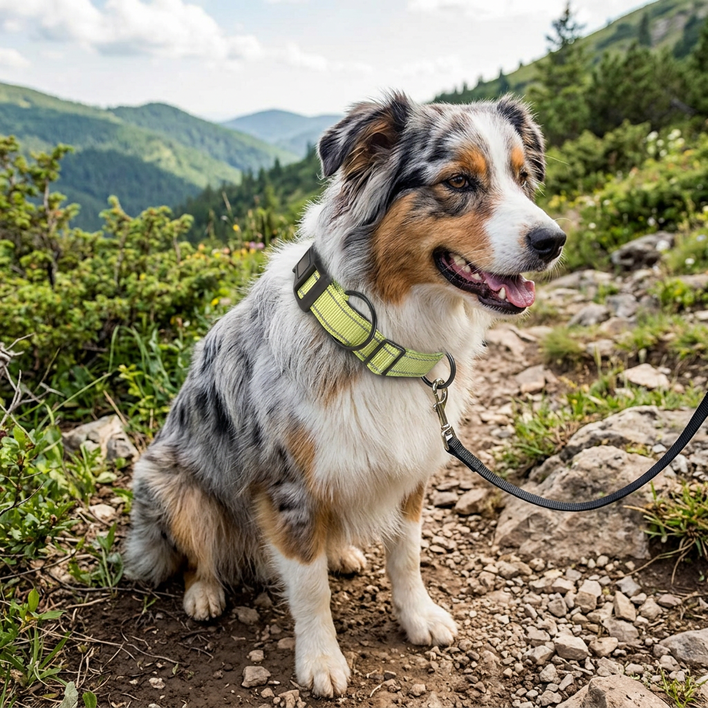 Reflective Padded Neoprene Dog Collar, Adjustable