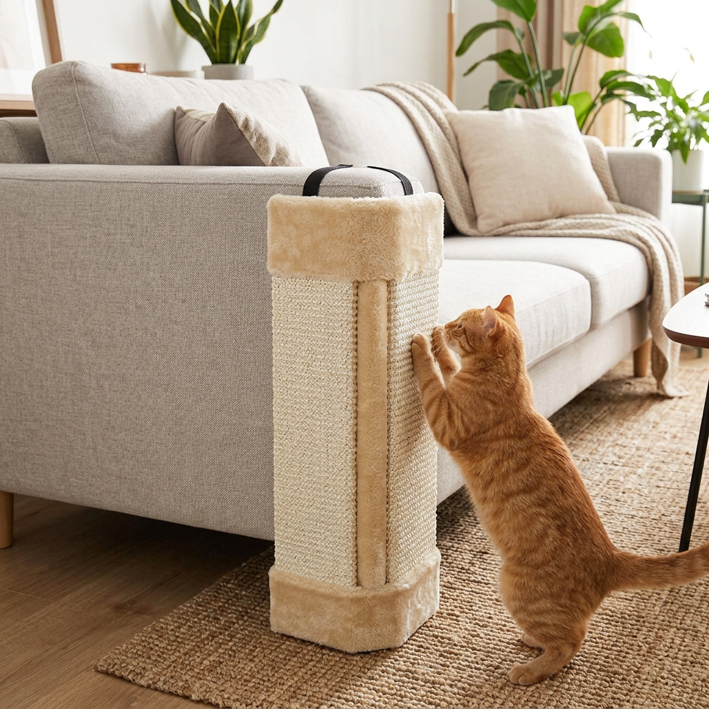 Sisal Sofa Corner Cat Scratcher, Furniture Protector Board