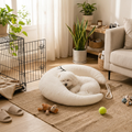 Moon-Shaped Dog Pillow, Soft Headrest for Beds & Crates