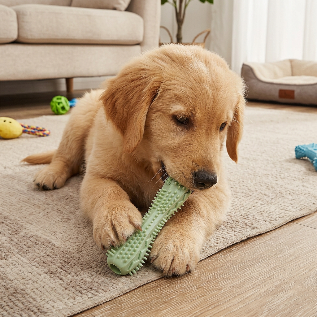 Rubber Dog Chew Toy Treat Ball for Puppies