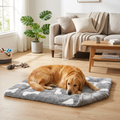 Reversible Fleece Dog Crate Mat, Washable Self-Warming Pad
