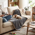 Waterproof Sherpa Dog Blanket, Thick Flannel Furniture Throw