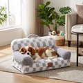 Jacquard Plush Dog Bed with Removable Washable Cover