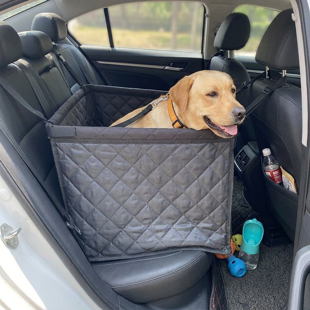 Back Seat Dog Car Basket, Anti-Dirty Travel Booster Bed