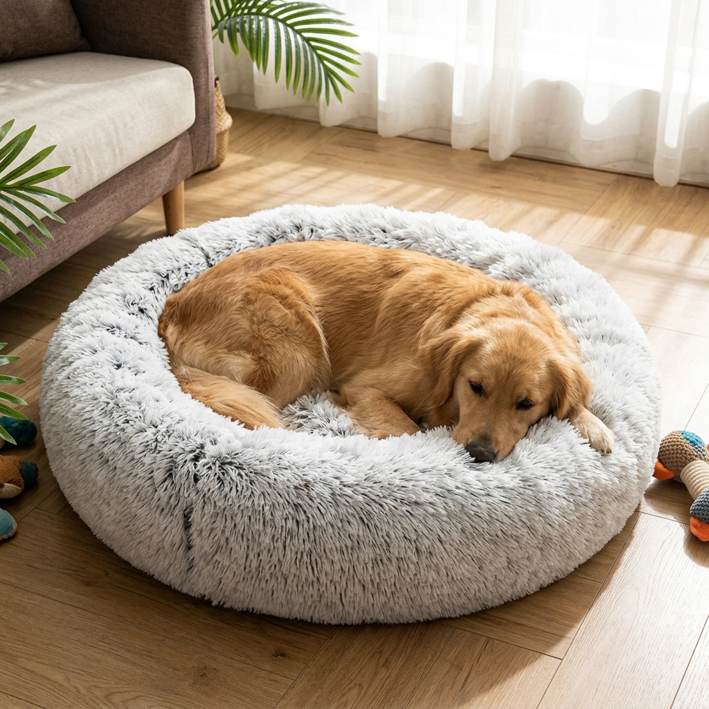 Warm Plush Dog Bed Mat, Thick Cushioned Sleeping Pad