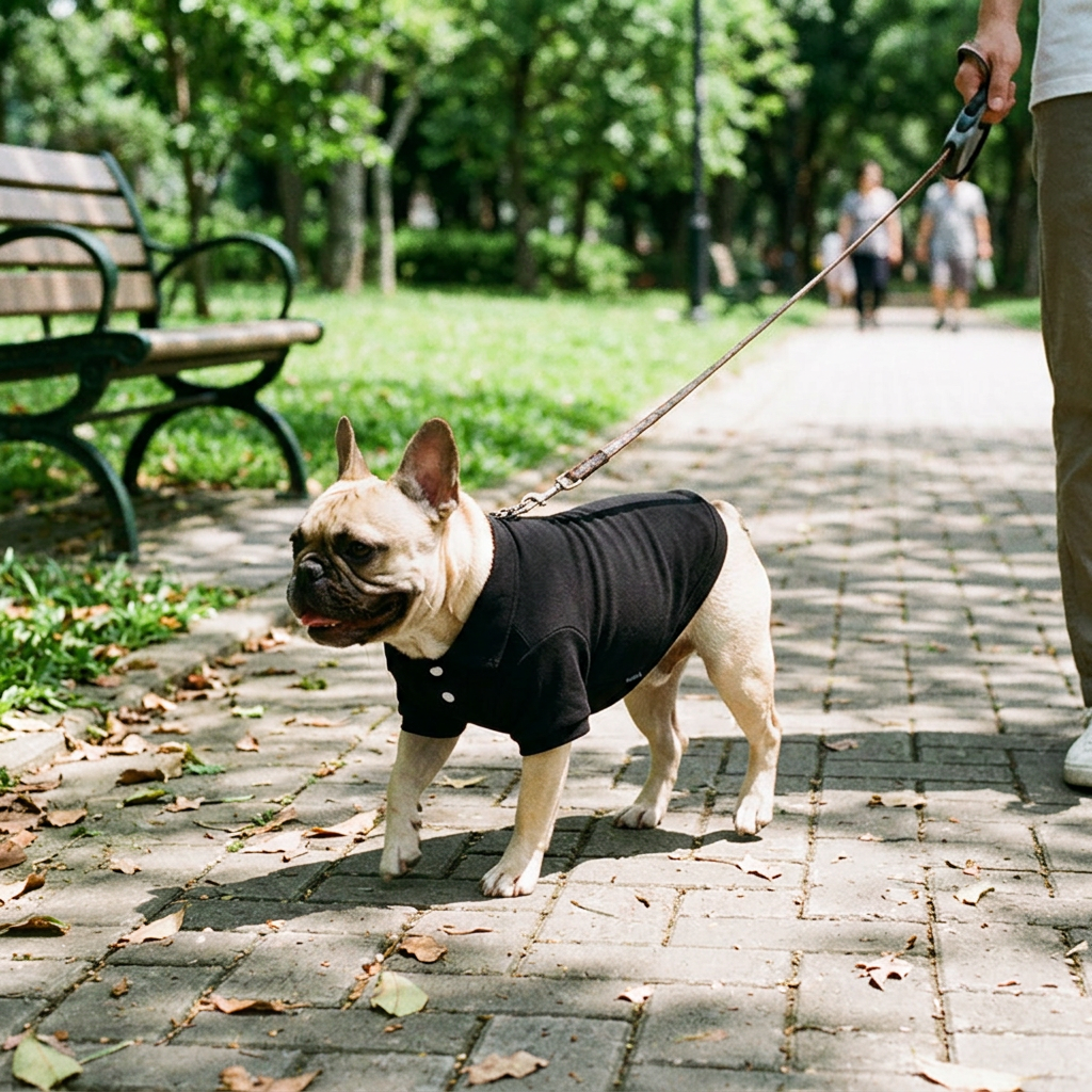 Lightweight Breathable Dog Polo Vest - Black