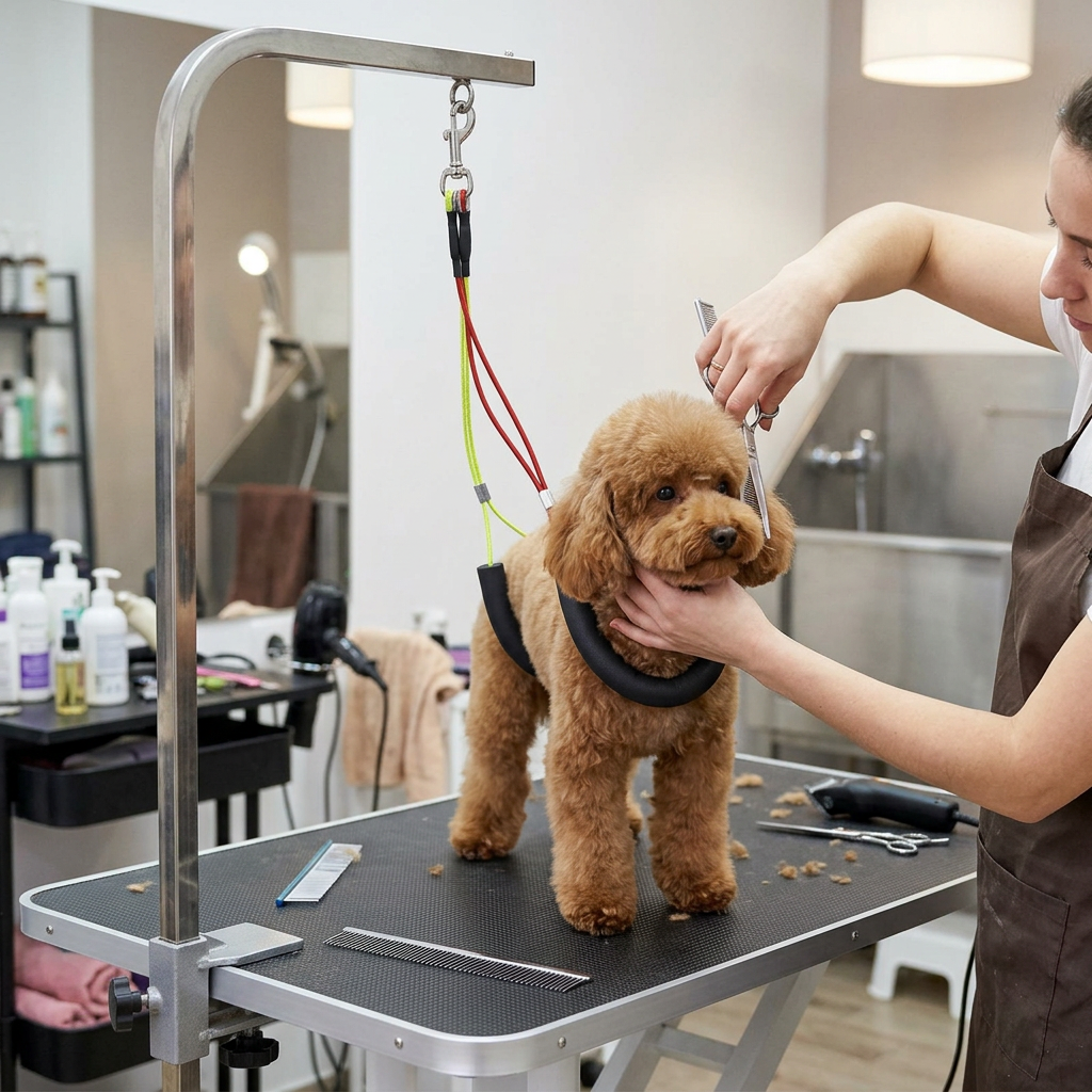 Pet Grooming Table Loop Restraint, Stainless Steel 2-Pack